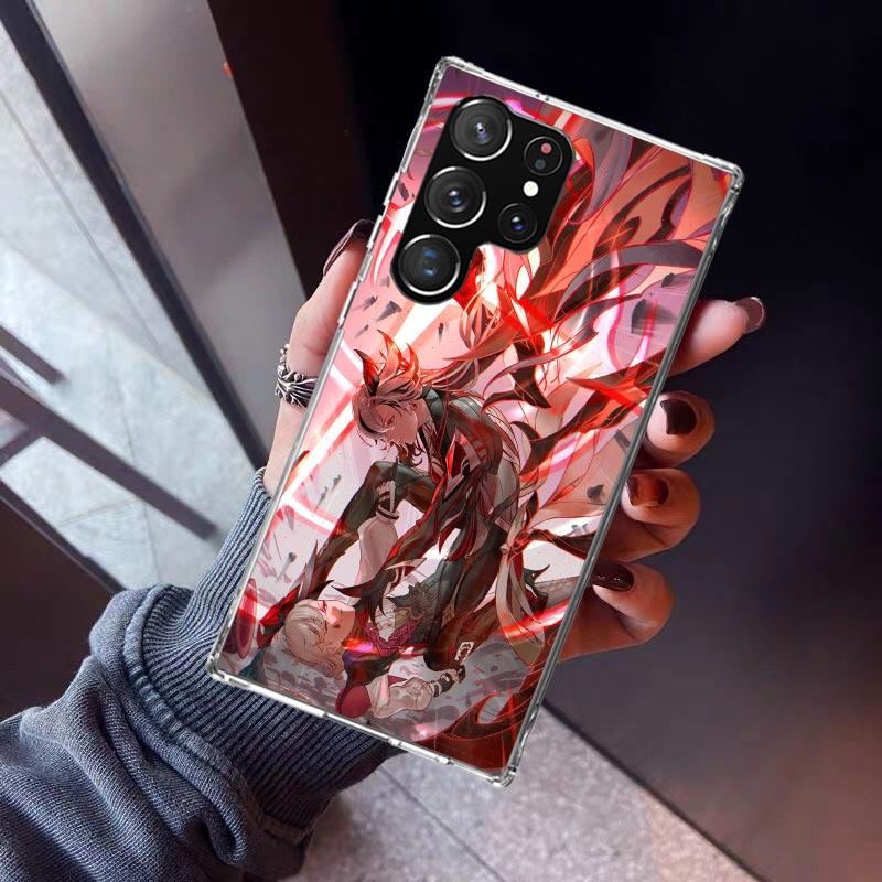 Arlecchino Genshin Impact Phone Case For Samsung Galaxy S26 S25 Edge S24 S23 Ultra S22 Plus S21 S20 FE Soft TPU Back Cover Funda
