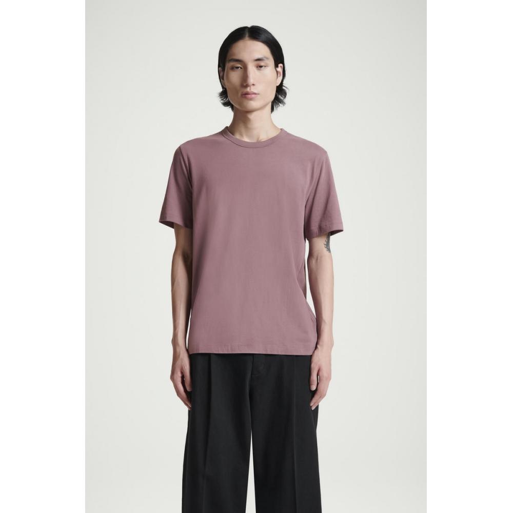 

Футболка Cos Japan Regular Fit из хлопка с начесом Mauve/XS