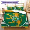 Sporting FC Pattern Bedding Quilt Set Quilt Cover Pillowcase Home Decoration Gift (1 * Duvet Cover + 2 * Pillowcase, Without Core)