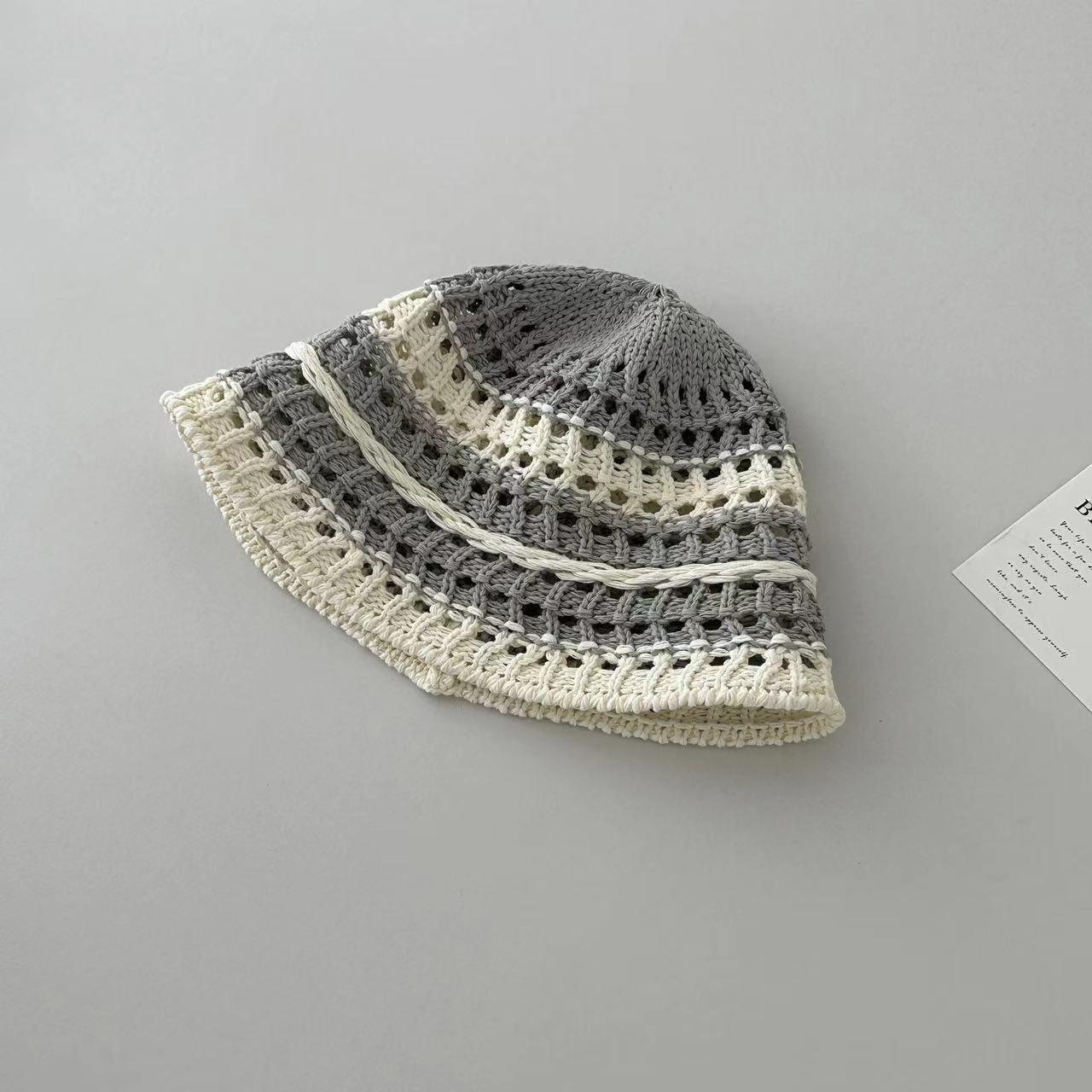 

Весна и осень ретро полые цветы ручной работы вязаная женская милая универсальная шерстяная шапка показывает умывальник Tide M（56-58cm） серый