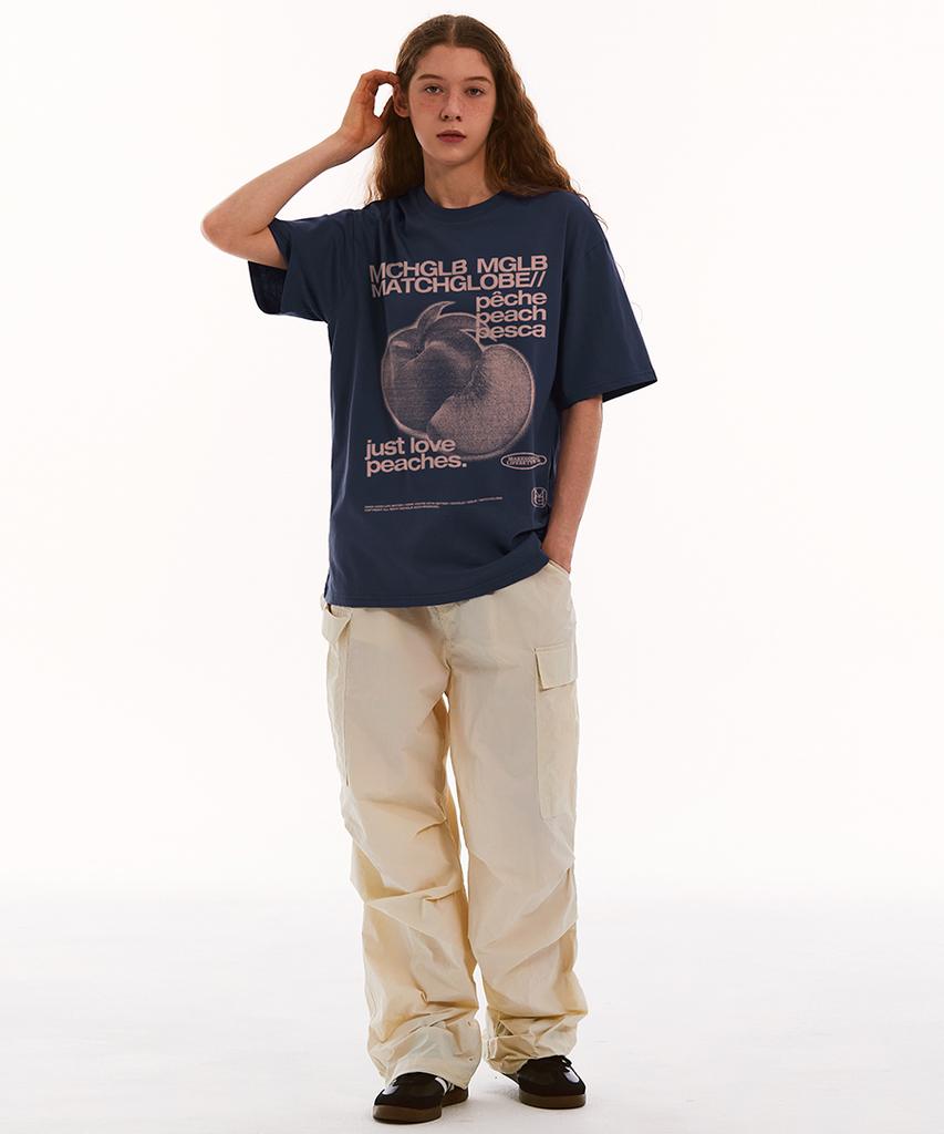 MATCHGLOBE Peaches Oversized Tee (Navy)