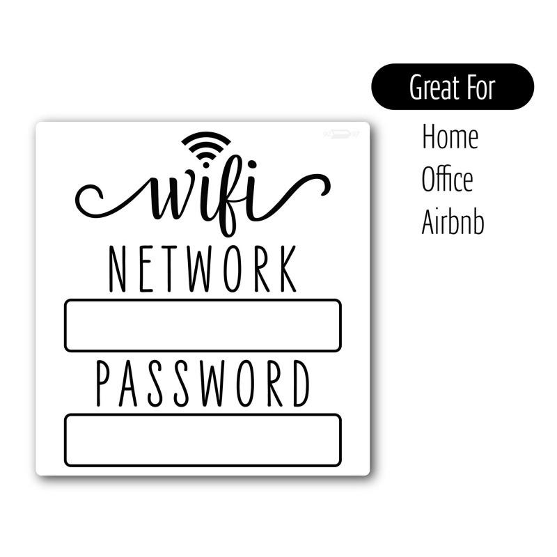 1PC Acrylic WiFi Password Wall Sign, Can Write Hotel Room Network Sign