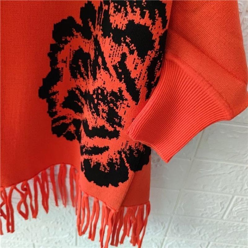 Poncho femeie 2022 toamnă și iarnă imitație de cașmir bujor eșarfă cu franjuri pe două fețe calde mâneci lungi șal pelerina top feminin