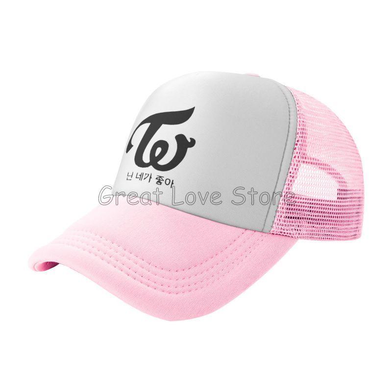 Twice "I Fancy You" Mesh Baseball Cap Summer Outdoor Breathable Sun Protection Hats Unisex Adjustable Travel Snapback Hat