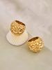 18K Gold Plated Stainless Steel Hollow Ring – Exaggerated Design, Fashionable, Versatile European & American Jewelry