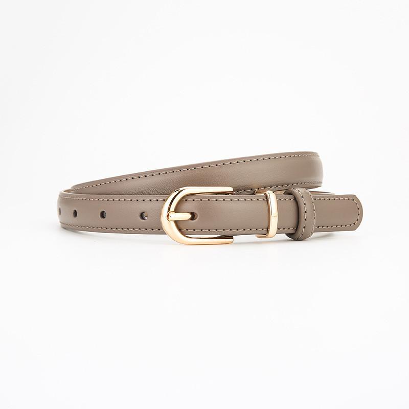 Genuine Leather Womens Belt With Silver Buckle For Casual And Office Wear