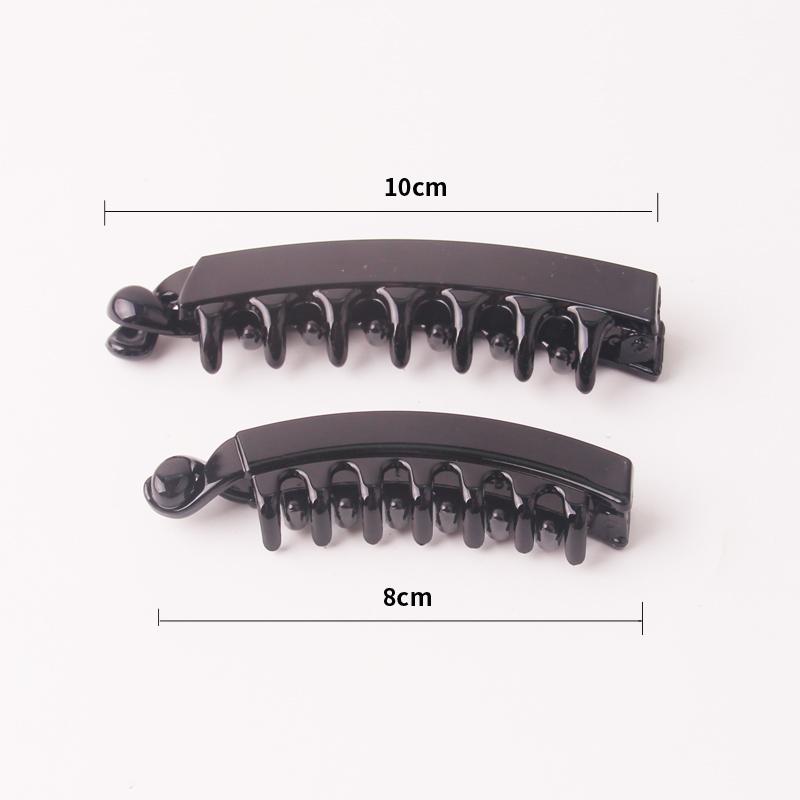 

Летние аксессуары для волос Зажим-банан для волос для леди Экологичный АБС-пластик Зажим-краб для волос Заколка для закручивания волос для девочек 2 штуки