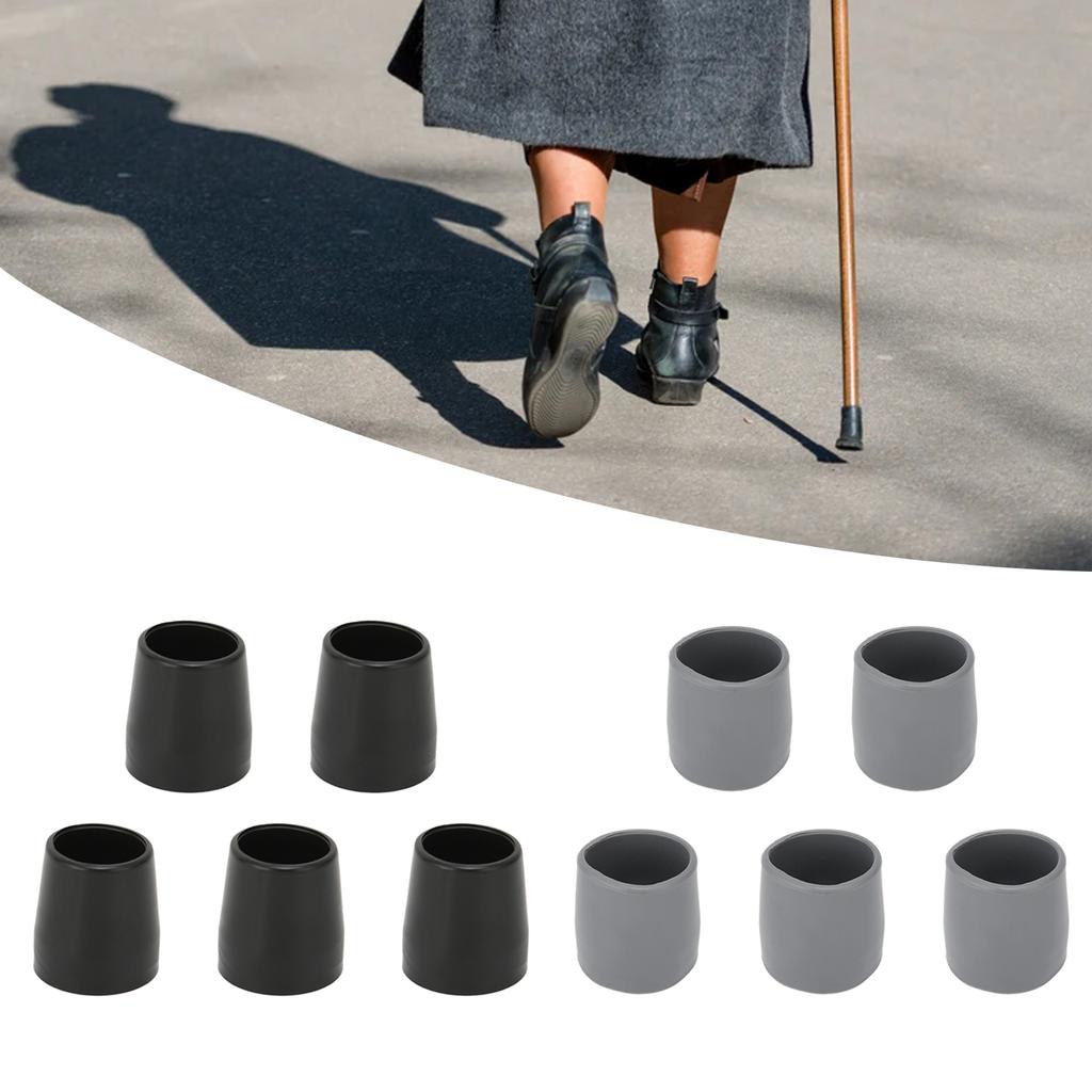 5 Pcs Crutch Tips Thick Rubber Single Angle Cane Foot Cane Walking Stick Crutch Foot Pad