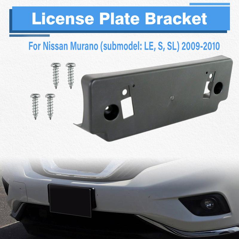 Car Front Bumper License Plate Bracket Kit For Nissan Murano LE S SL 2009-2010 Automotive Accessories 962101AA0A NI1068109