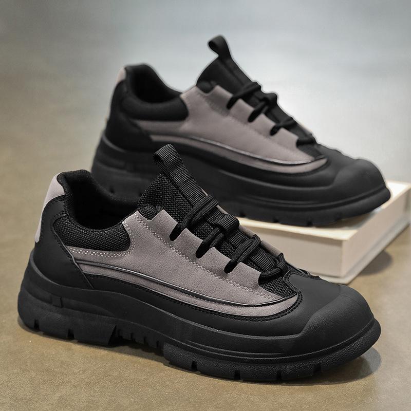 

39-46 Large Size Men s Sneakers 2025 Retro Trend Casual Shoes New Outdoor Non-slip Wear-resistant Platform Shoes Designer Shoes 39 серый