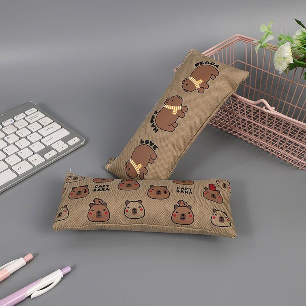 Multi-function Stationery Storage Bag Capybara Pen Bag Cartoon Pen Pouch