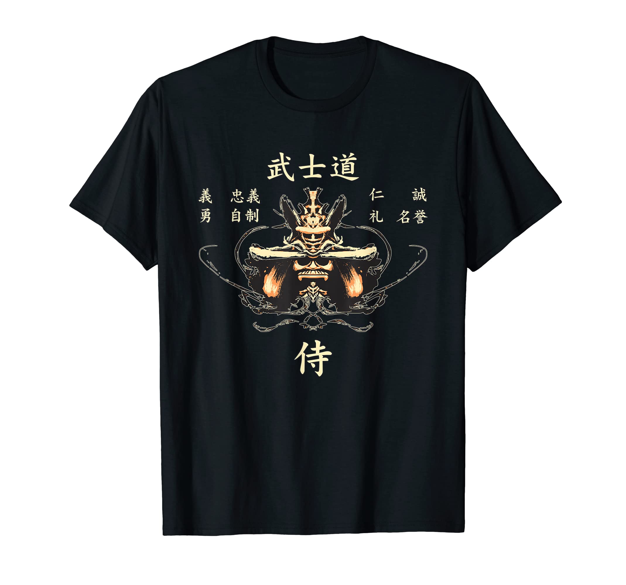 

Samurai Bushido Eight Virtues Japanese Cool T-Shirt чорний