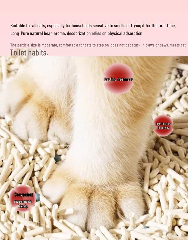 Boca Cat Tofu Litter: Deodorizing, Dust-Free, Clumping, Non-Stick, Absorbent, Free Shipping, BOGO Offer.