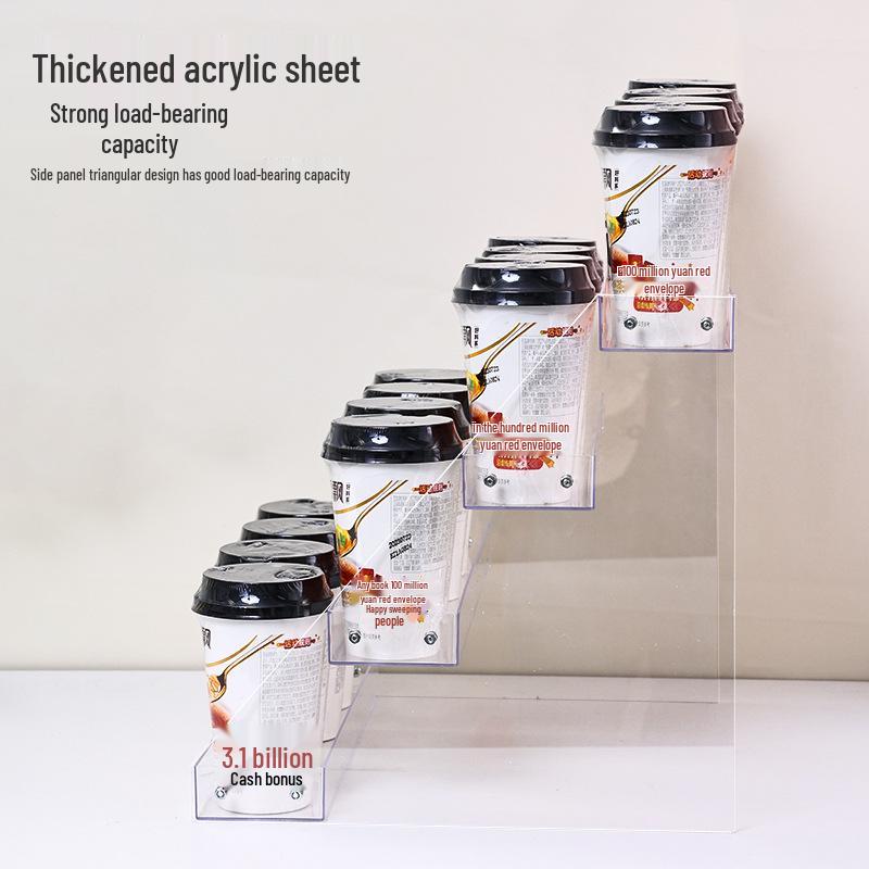 Acrylic Step-Style Cigarette & Beverage Display Rack