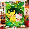 P-Poke-mons Sofa Blanket Fluffy Soft Blankets and Throws Camping Bedspread on the Bed Anime Home Decoration Bedspreads Picnic &