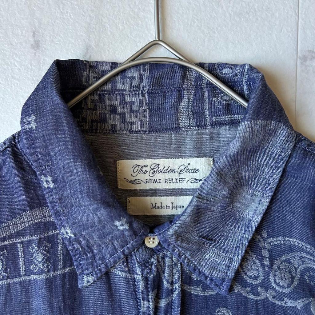 Used REMI RELIEF Paisley Pattern Shirt Linen Blend