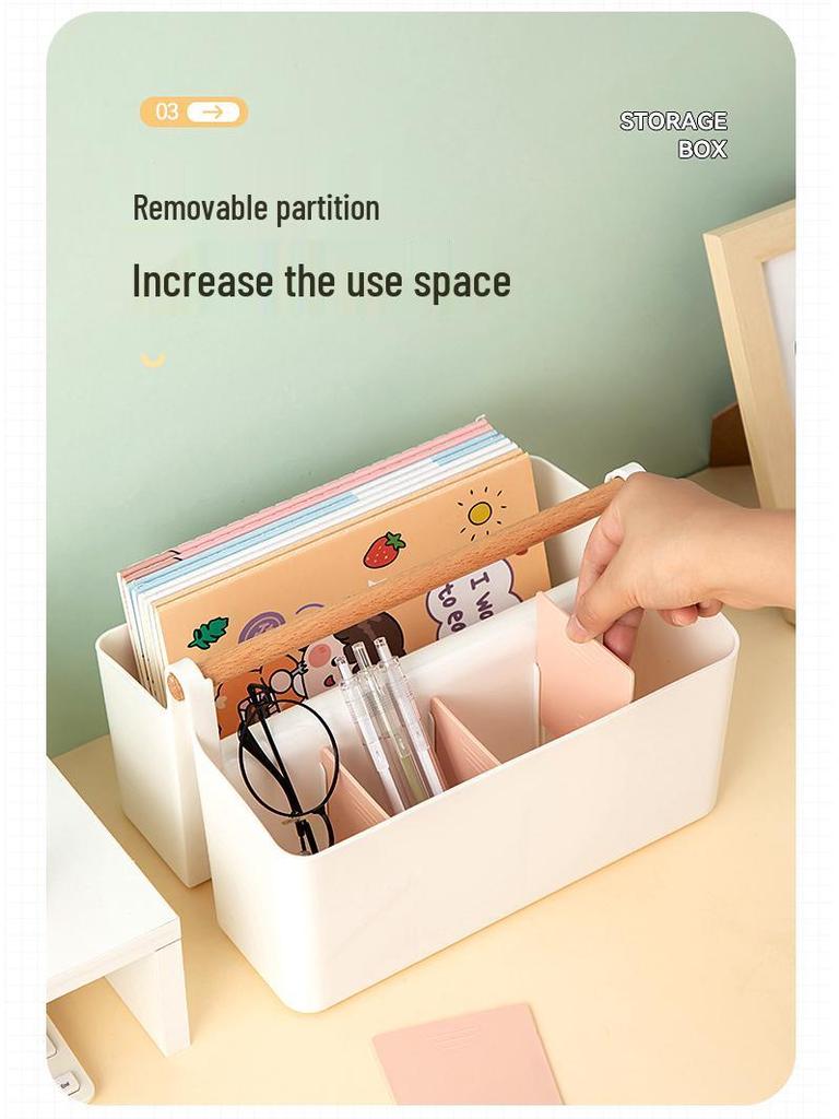 Organisateur de bureau étudiant portable pour papeterie, marqueurs, télécommande et soins de la peau