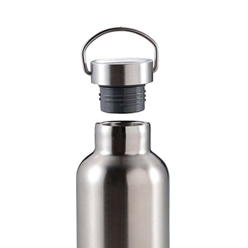 Captain Stag (CAPTAIN STAG) Sports Bottle, Direct Drinking, Double Stainless Steel Bottle, Vacuum Insulated HD Bottle, 600ml, Silver, UE-3365, Outer D
