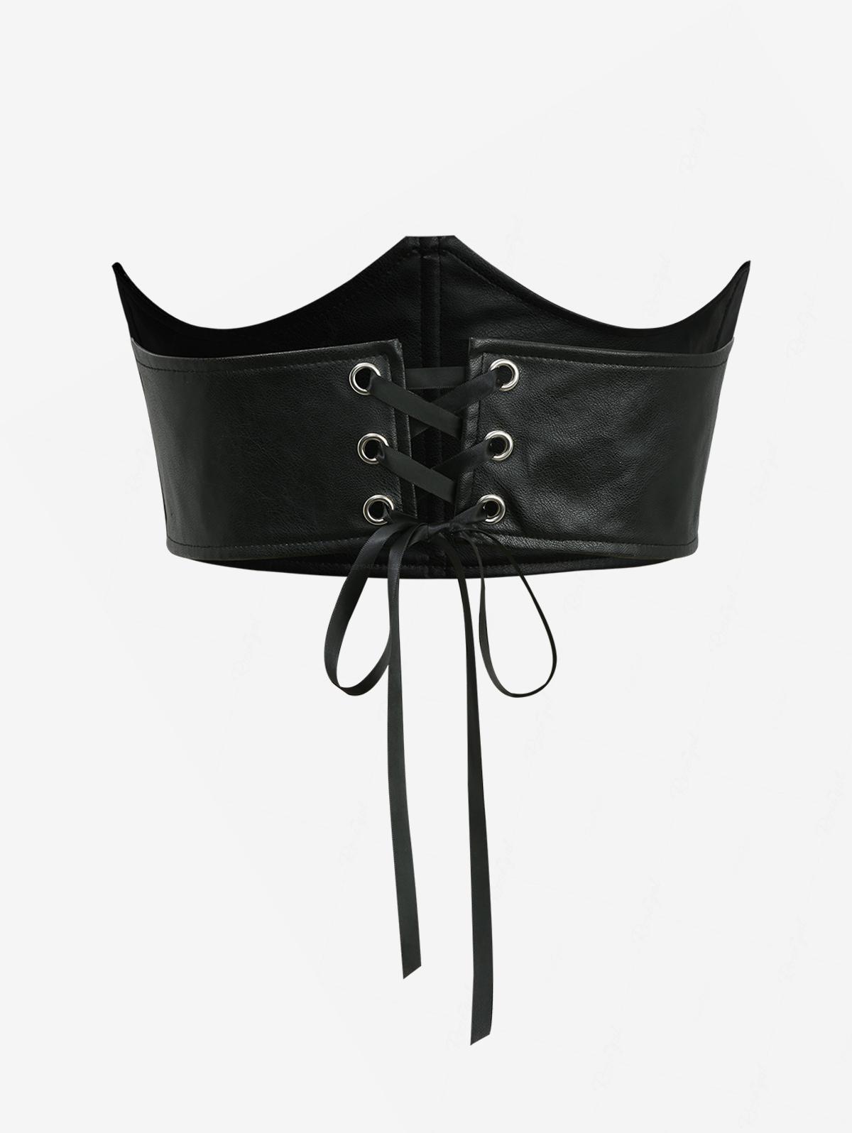 

Rosegal Готический Плюс Размер Многослойный Шнурованный Корсет Под Грудь с Цепями и Кружевом M чёрный