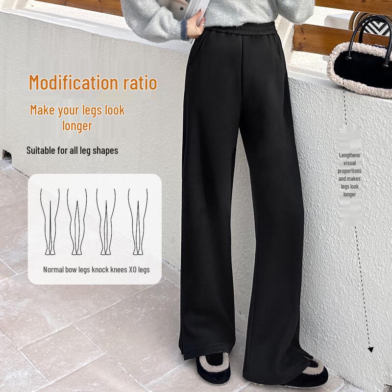 Women's Velvet-Lined Thickened High-Waist Casual Pants