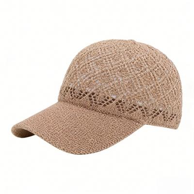 Fashion Hollow Thin Baseball Cap Breathable Adjustable Mesh Sun Protection Hat Lightweight Solid Color Beach Cap Hiking Outdoor