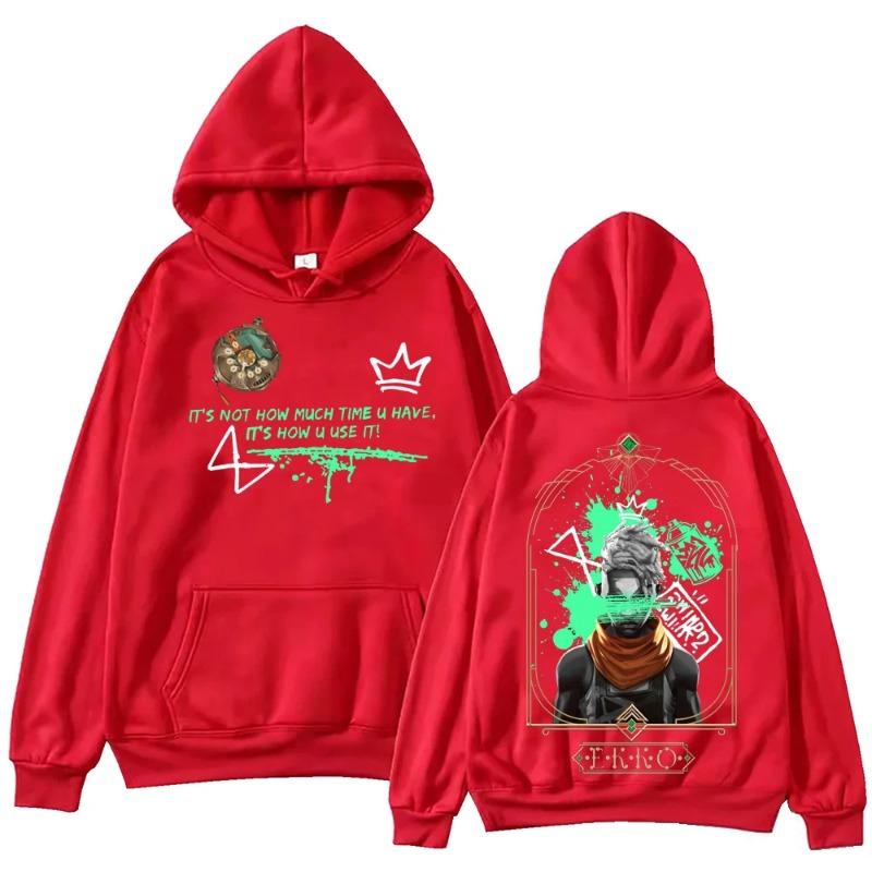 Moletom com capuz Anime Ekko-Arcane Harajuku Hip Hop Pullover Tops Moletom com capuz Música popular Fãs Presentes Moletons e moletons Masculinos