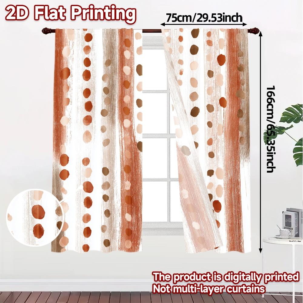2D-Flachdruck JIT 2-teilige Vorhänge (Ohne Stange) Punktige Vorhänge Beliebte Vorhänge & Fensterdekoration Vielseitig 100% Polyester