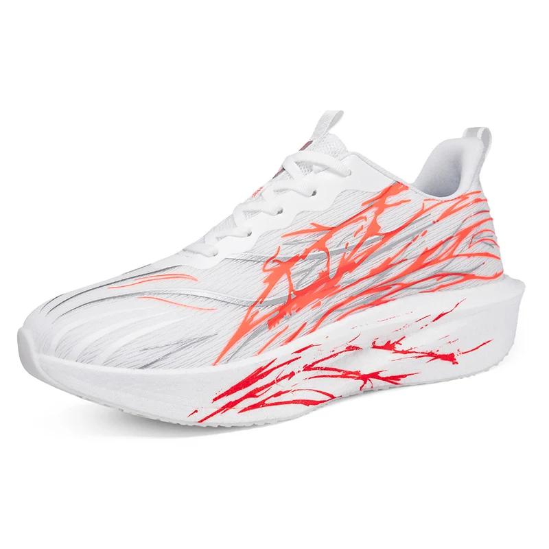 Chaussures de Course Homme Mesh Aéré Antidérapant Résistant à l'Usure Chaussures de Sport Homme Marathon Lacets Outdoor Respirant Chaussures Décontractées Homme