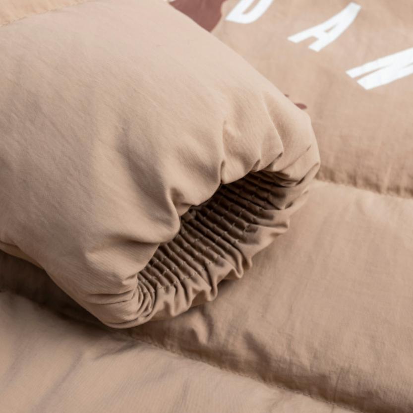 Jordan Logo Print Hooded Down Jacket Kids Outerwear Linen JD2342014GS-003