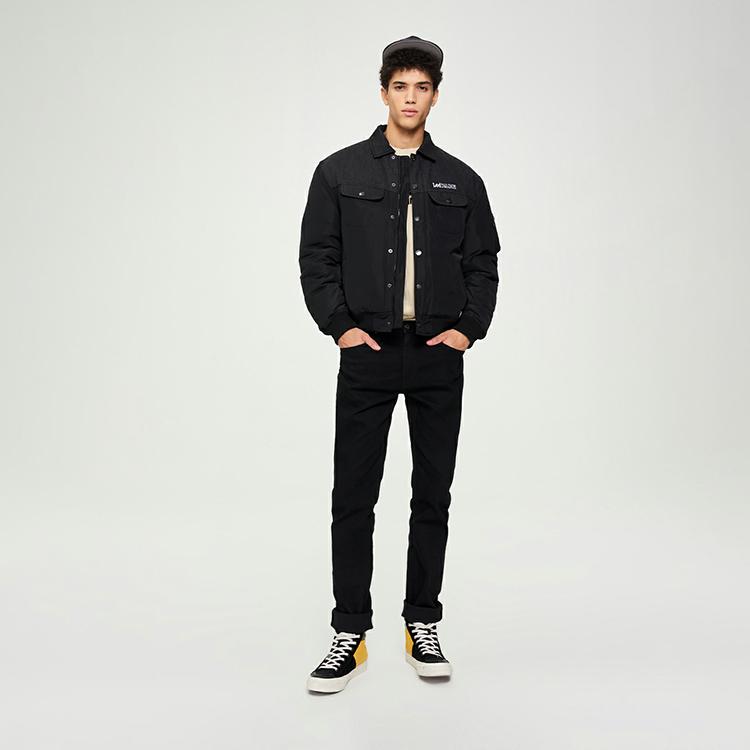 Lee Comfortable Denim Spliced Down Jacket Men outerwear Black LMT0071292RZ00FK11000