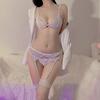 Sexy Underwear, Sexy Lace, Open Gear, No-take-off Temptation, Garter Bra T-pants, Three-point Style