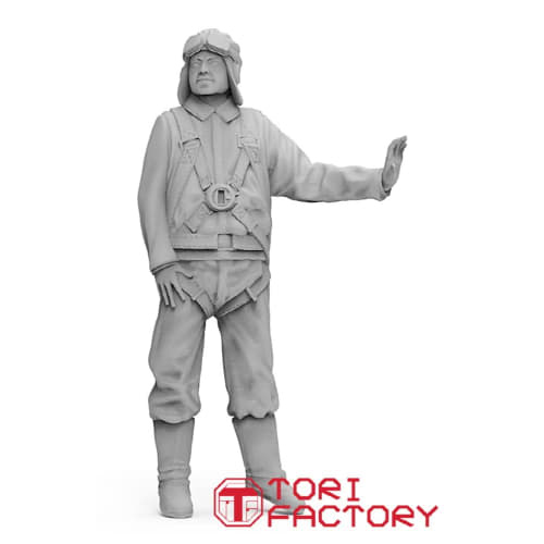 Tori Factory 1/72 Military Miniature Figure Series WWII Japanese Navy Pilot and Woman Seeing Off Resin Kit MF-36C Molded Color
