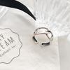 Wrap Cross Hollow Double-layer Ring Women's Retro INS Wind Open Index Finger Design Geometric Party & Daily Jewelry