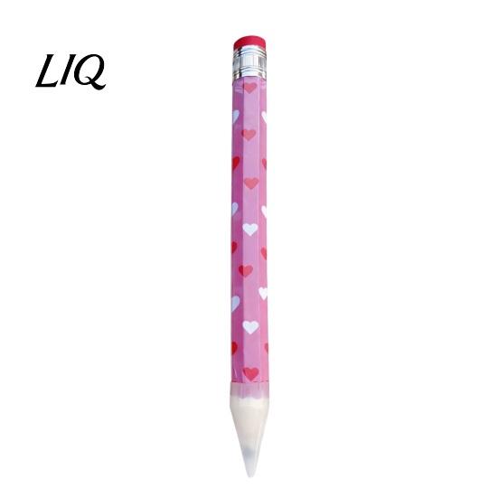 Unique Pencil Design Giant Pencil, Extra Large Writable with Colorful Romantic Desk Decor Pattern Printed, Oversized for School Office Supplies Heart