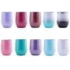 Bicchiere da vino termico in acciaio inossidabile da 12 oz USA, personalizzabile, con coperchio