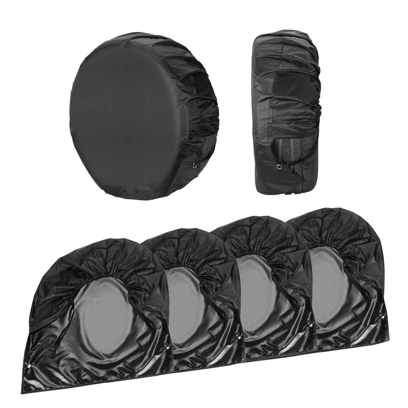 

Atutomo Tire Cover, 4 Pieces, Tire Wheel Cover, Vinyl + Hook Design + Outer diameter 80cm