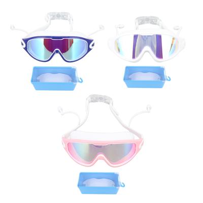 Swim Goggles Wide View Waterproof Anti Fog Swimming Goggles Dazzling Glasses Swim Glasses with Earpl