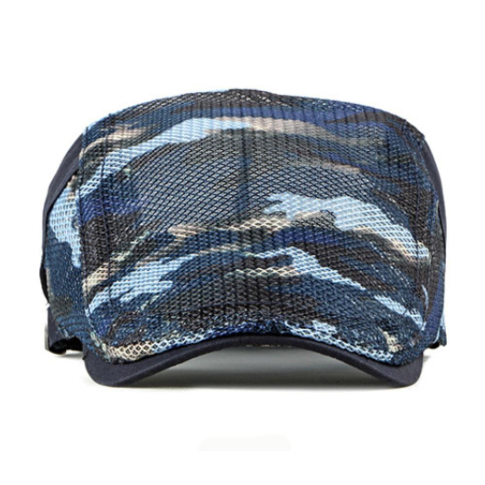 HT4762 Berets Spring Summer Mesh Cap Sun Hats for Men Women Camouflage Ivy Flat Cap Beret Hat Male Female Adjustable Beret Cap