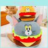Jerry And Tom Giant Burger Plush Toy Creative Round Ball Kids Children Gift Doll