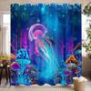 Funny Cat Shower Curtain, Turtle Starfish Fabric Shower Curtain, Children Bathroom Nautical Decoration Waterproof Hook