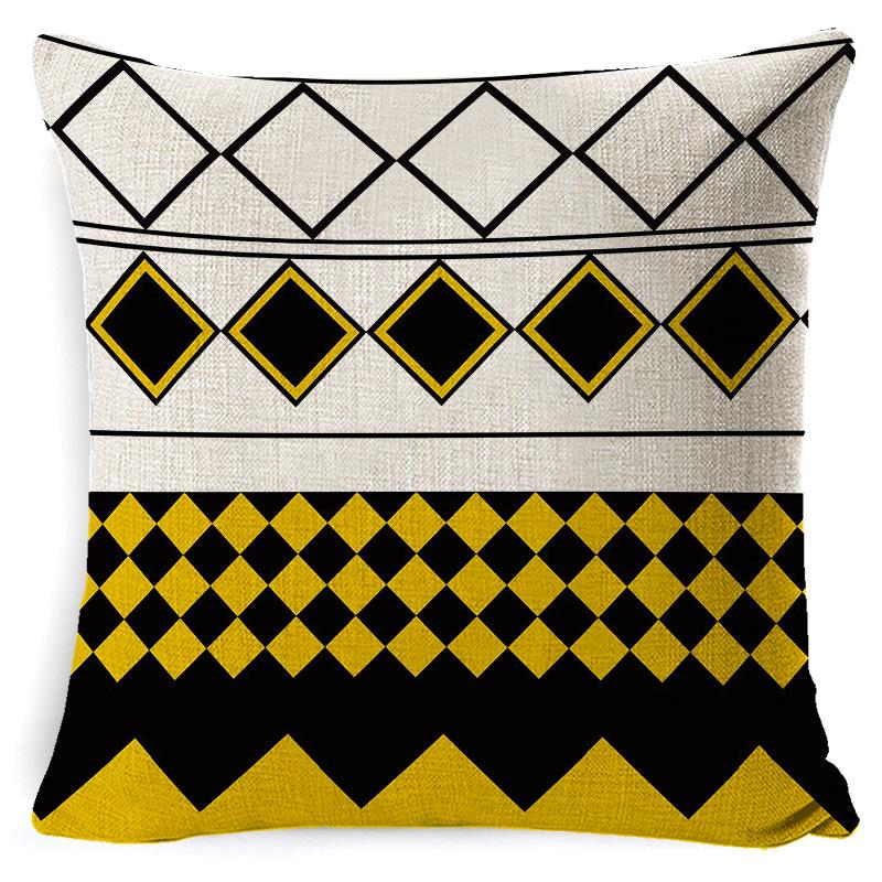 Nordic Plaid Cushion Cover Super Soft Peach Skin Home Sofa Cushion Pillow New Pillow Cover
