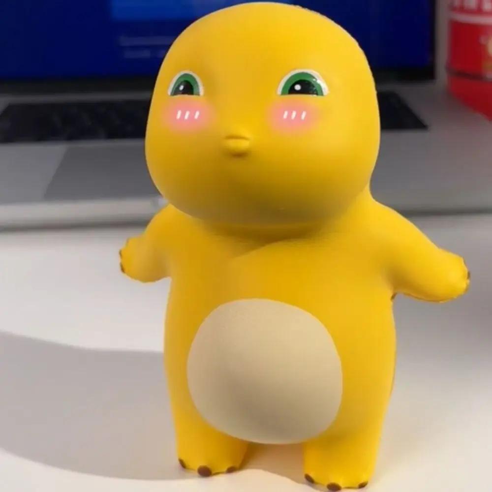Dinosaur Figure Little Milk Dragon Decompress Toys Squeeze Toys Slow Rebound Milk Dragon Squeeze Toy Cartoon Doll Yellow