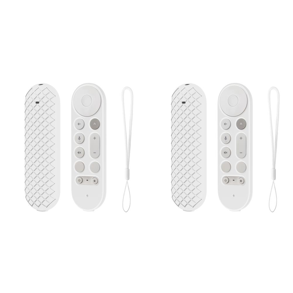 Silicone Remote Case Anti-Slip Protective Controller Sleeve Skin with Lanyard Remote Protective Case for Google TV Streamer 4K