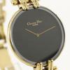 Dior Bakira Watches 47 154-2 blackDial Plated Gold Quartz Analog Display Mens Used
