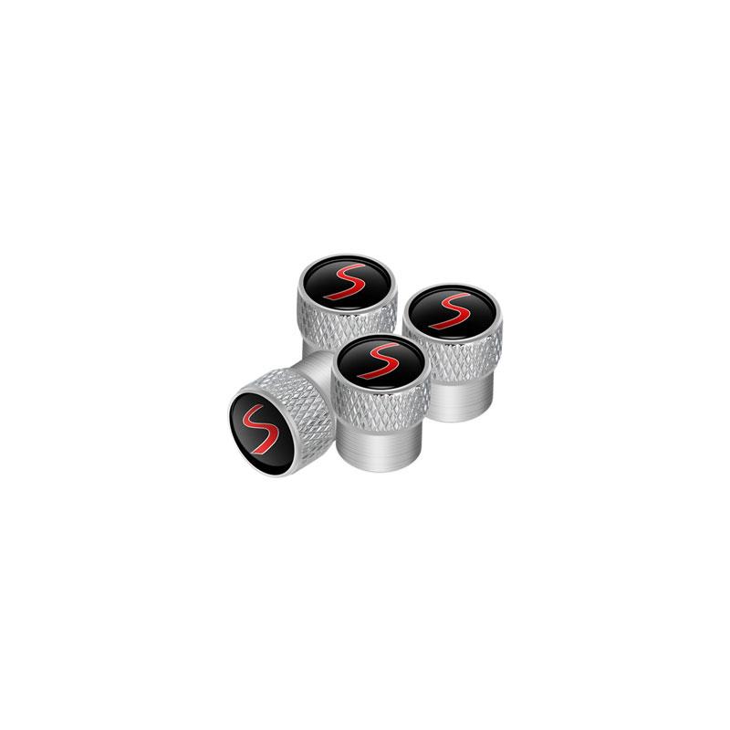 4 Pezzi Tappi Valvole Metallo Ruota Pneumatico Auto Tappo Antipolvere Stelo Per Mini Cooper S Logo John Cooper Works Emblema R53 R55 F54 F55 F56 F60