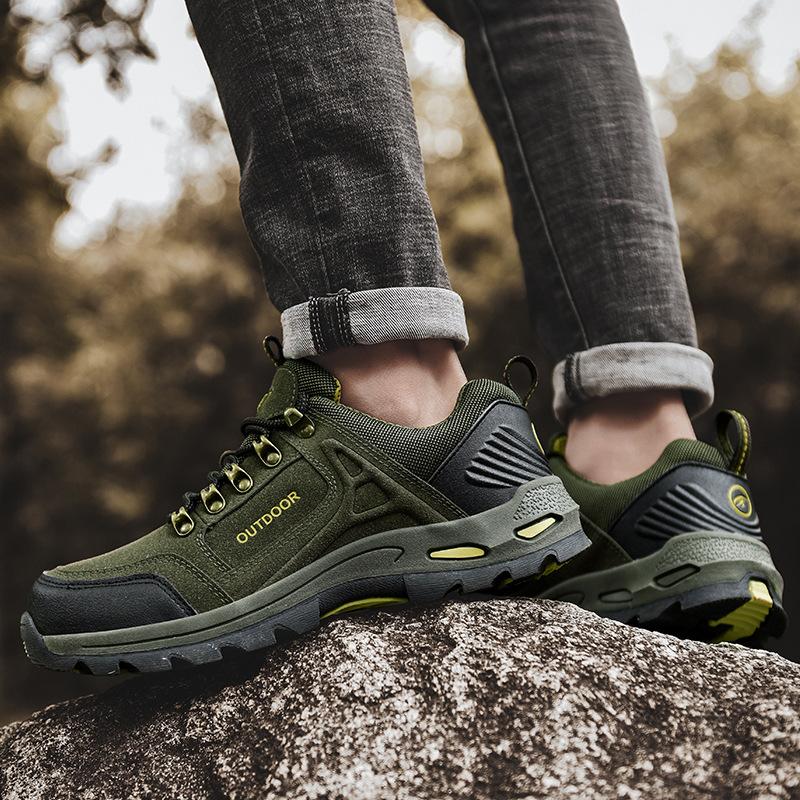 

Мужская обувь больших размеров осень и зима новая обувь для активного отдыха и походов водонепроницаемая, нескользящая и износостойкая обувь для походов 46 армия зеленый