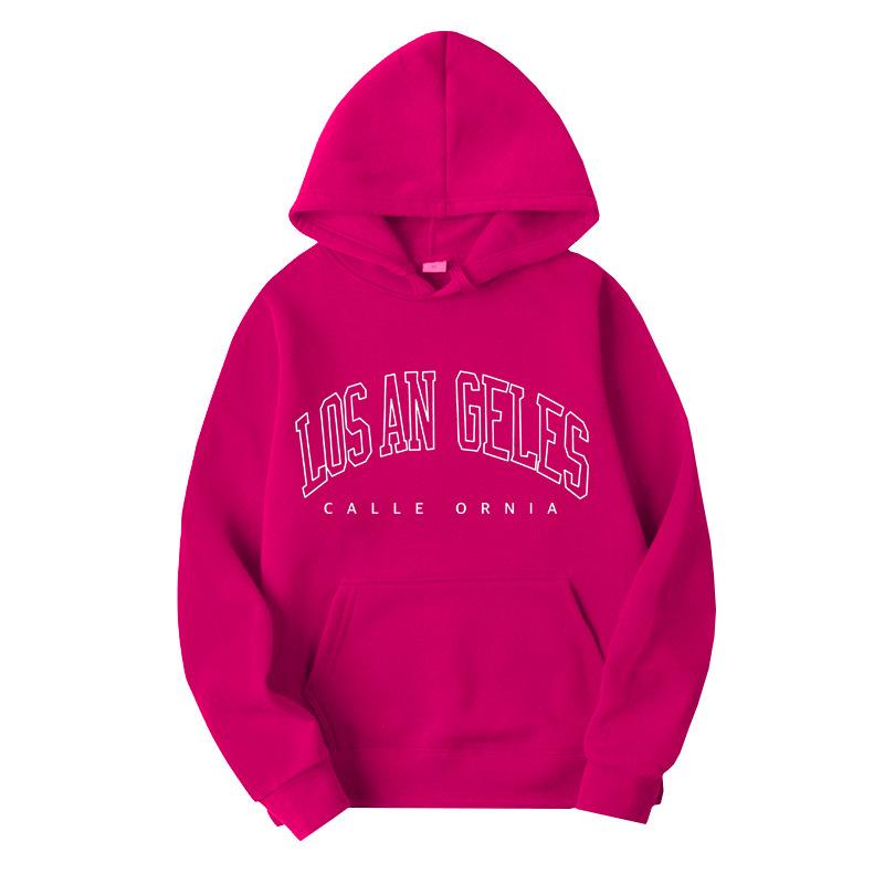 Autumn/Winter Solid Color Letter Print Sporty Hoodies for Men & Women - European & American Style.