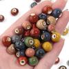 20pcs 10mm Round Ceramic Beads Colorful Spotted Porcelain Loose Spacer Bead For DIY Jewelry Making Necklace Bracelet Accessories