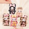 Plush Material Vinyl Face Doll Pendant Cute Design Rabbit Cat Plush Doll  Birthday Xmas Gift