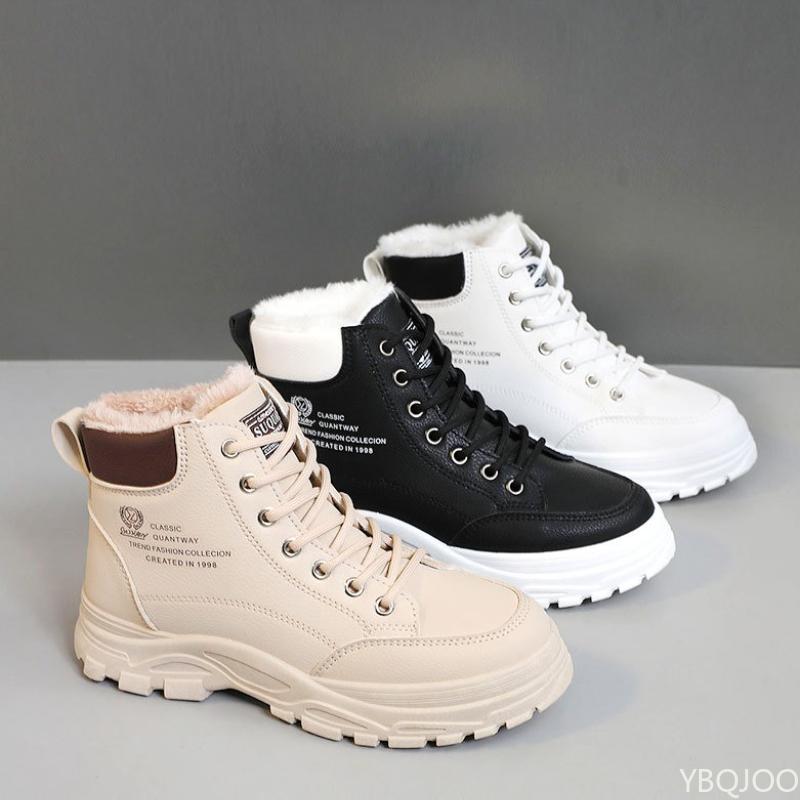 Fashion New autumn winter high top cotton shoes warm thick soles increased height simple comfortable wear-resistant women's shoes